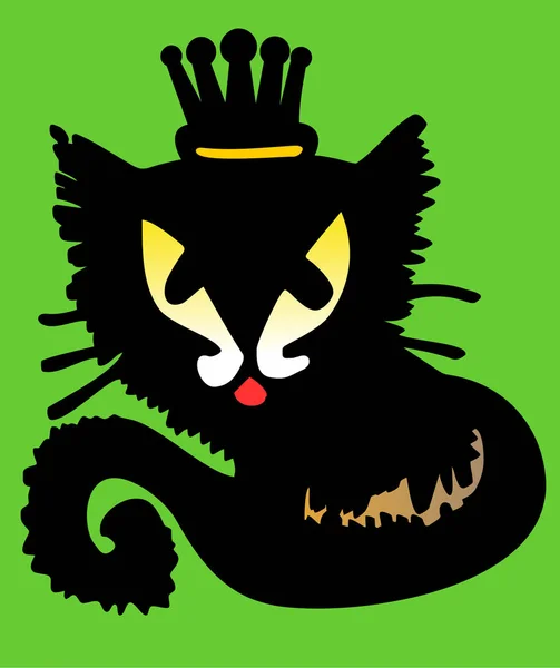 Gato Divertido Ilustración Del Vector — Vector de stock