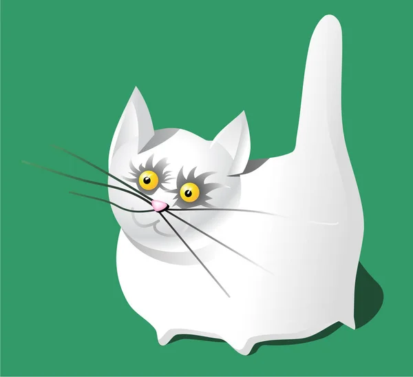 Смешная Кошка Векторная Иллюстрация — стоковый вектор