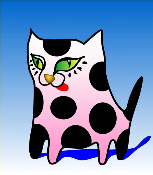 Śmieszne Kot Ilustracji Wektorowych — Wektor stockowy