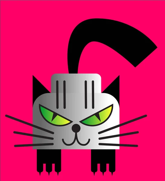 Śmieszne Kot Ilustracji Wektorowych — Wektor stockowy