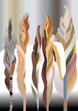 stilize ağaçların arka plan