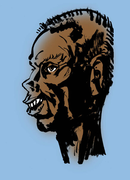  эскиз с кистью и чернилами
