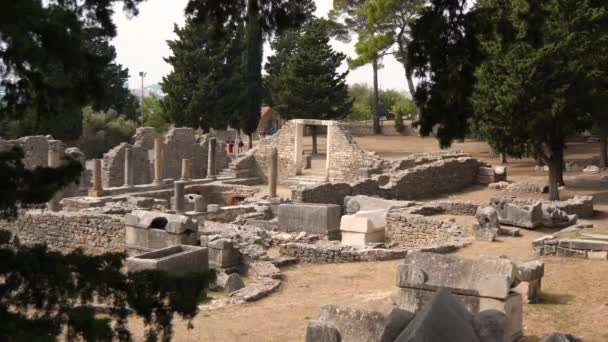 サロナは古代都市 ダルマチアのローマの州の首都だった サロンの名前の最初の言及の Jadro 川春近くイリュリア決済として約 世紀紀元前の発生元します — ストック動画