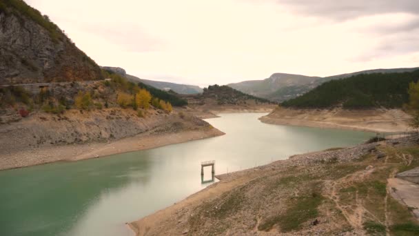 Lago Ricice Croacia Vida Silvestre Río Lago Metraje — Vídeos de Stock
