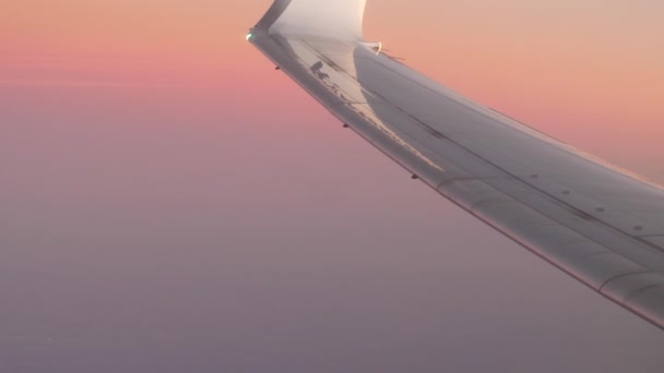 Footage Airplane Wing Air Background Horizon — Stock Video