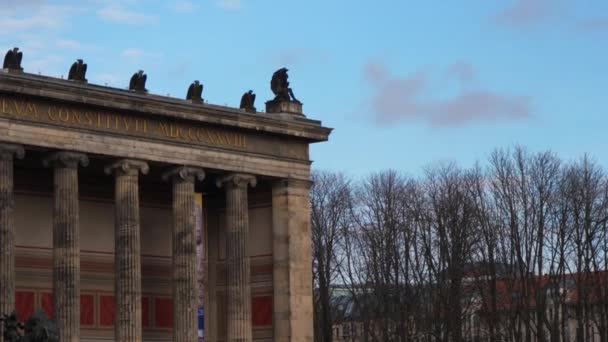 Ночная Съемка Прогулки Женщины Бранденбургскими Воротами Германия Берлин — стоковое видео