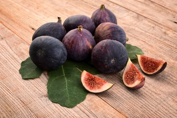 Figs Fruit Wooden Background Exotic Fruits — Stock Photo, Image