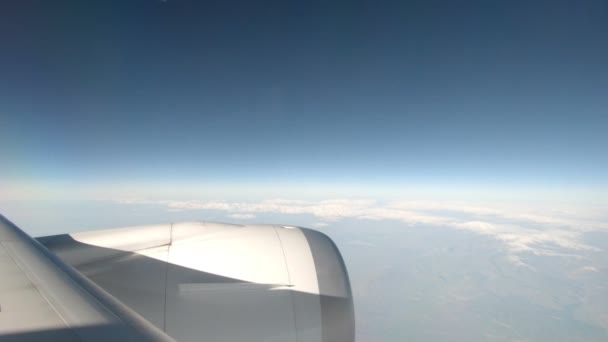 Fensterblick Aus Dem Flugzeug — Stockvideo