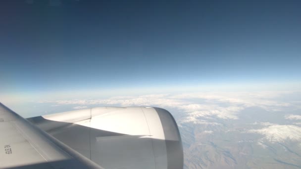 Fensterblick Aus Dem Flugzeug — Stockvideo