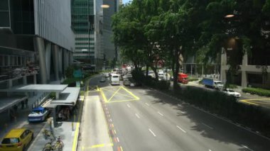 Singapur 21 Nisan 2018: şehir, gerçek zamanlı video ayrıntılarını vurdu gimbal ile yürüyüş etrafında Singapur 