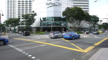 Singapur 21 Nisan 2018: şehir, gerçek zamanlı video ayrıntılarını vurdu gimbal ile yürüyüş etrafında Singapur 