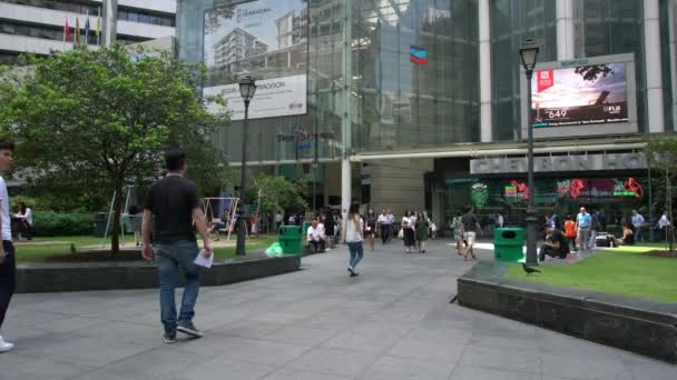 Abr 2018 Walking Singapore Detalhes Cidade Vídeo Tempo Real Filmado — Vídeo de Stock