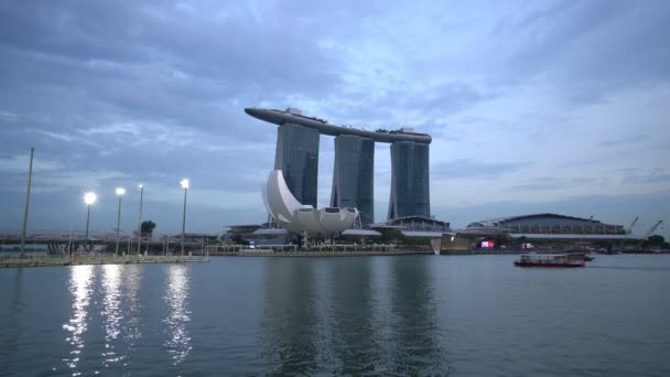 Cingapore Abr 2018 Andando Por Cidade Cingapura Detalhes Cidade Vídeo — Vídeo de Stock