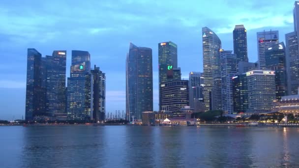 Singapore Apr 2018 Spazieren Gehen Singapore City Details Der Stadt — Stockvideo