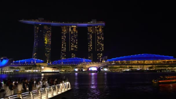 Duben 2018 Singapur Procházky Kolem Singapuru City Podrobnosti Městě Reálném — Stock video