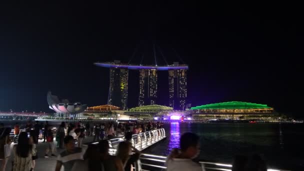 Duben 2018 Singapur Procházky Kolem Singapuru City Podrobnosti Městě Reálném — Stock video