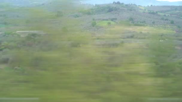 Okně Pohled Vlaku — Stock video