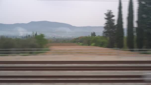 Vista Finestra Dal Treno — Video Stock