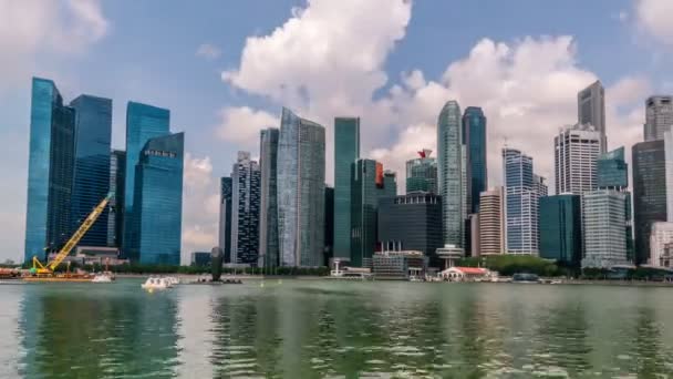 Panoramatický Pohled Timelapse Singapuru City Při — Stock video