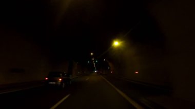 Kamera Sabitleyici, yol, tünel, önden görünüm üzerinde hiçbir yazı düzenleme, 4 k video 3840 x 2160 sürüş