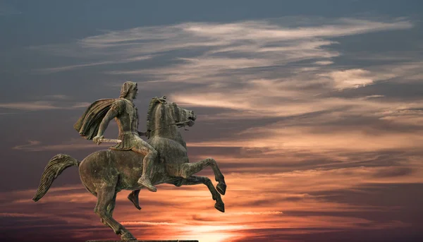 Александр Великий Городе Салоники Греция — стоковое фото