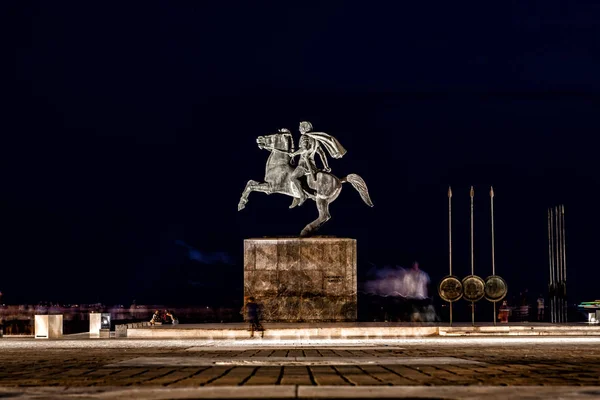 Thessaloniki Bei Nacht Griechenland — Stockfoto