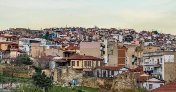 Редкий Панорамный Вид Старый Город Салоники — стоковое видео