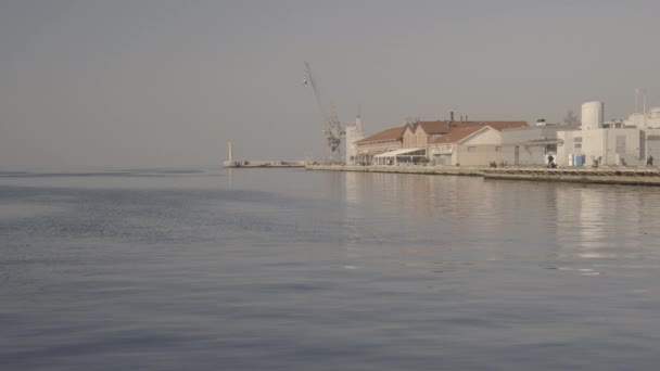 Morgen Alten Hafen Von Thessaloniki Griechenland Video 3840X2160 Bei 25Fps — Stockvideo