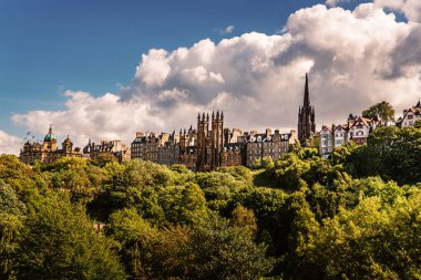 Edinburgh Castle View, İskoçya İngiltere, Avrupa'da seyahat