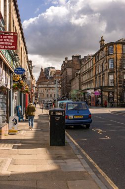 Edinburgh, Birleşik Krallık, 29 Ağustos: Edinburgh sokaklarında şehirde yürüyüş.