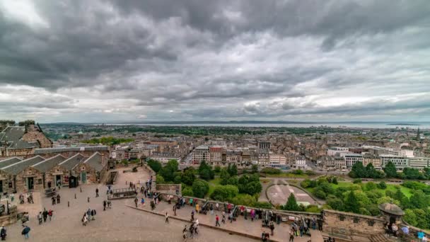 Vista Panoramica Della Città Edingburgh 4096X2160 Video Timelapse Alta Risoluzione — Video Stock