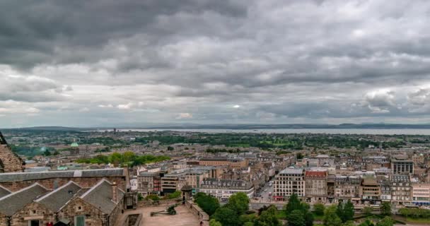 Vista Panoramica Della Città Edingburgh 4096X2160 Video Timelapse Alta Risoluzione — Video Stock