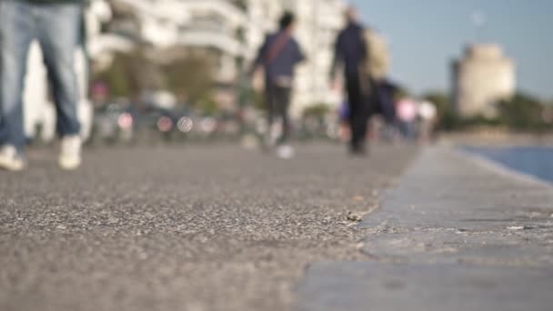 Pendolari Persone Che Camminano Città Slow Motion — Video Stock