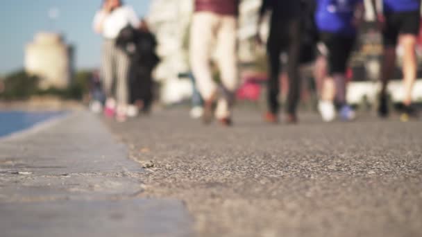 Pendolari Persone Che Camminano Città Slow Motion — Video Stock