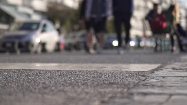 Commuters People Walking City Slow Motion — Stock Video