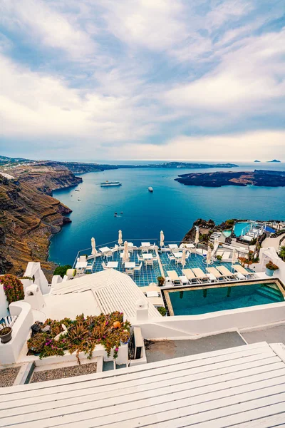Santorini Island, Grécia, uma das mais belas viagens des — Fotografia de Stock