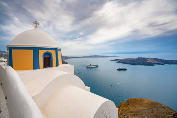 Santorini-sziget, Görögország, az egyik legszebb utazási dest — Stock Fotó