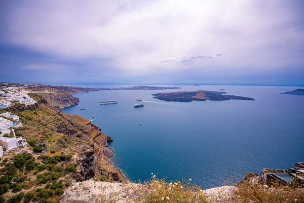 Santorini Island,  Greece, one of the most beautiful travel dest — Stock Photo, Image