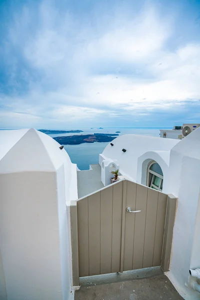 ギリシャのサントリーニ島でのホスピタリティ、最も美しいの一つ — ストック写真
