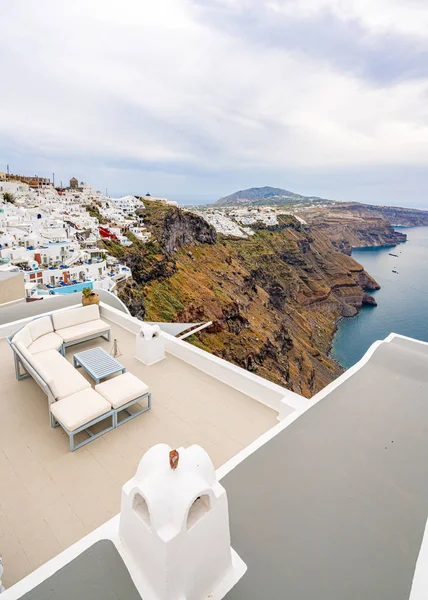 Santorini Adası, Yunanistan, en güzel seyahat dest biri — Stok fotoğraf