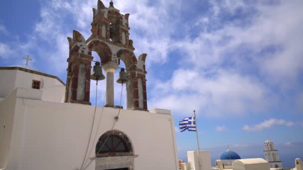 Vue Panoramique Île Santorin Grèce Une Des Belles Destinations Voyage — Video