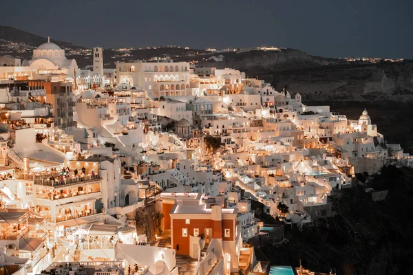 Santorini at Night, one of the most beautiful travel destination — Stock Photo, Image