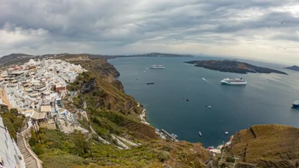 Matin Île Santorin Grèce Une Des Belles Destinations Voyage Monde — Video