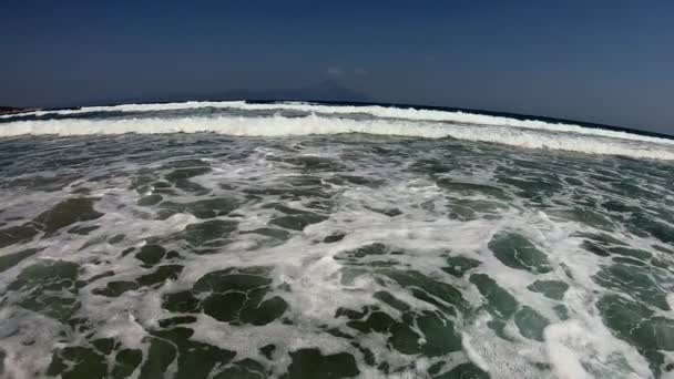 Съемки Огромных Волн Океане Видео Медленного Движения — стоковое видео