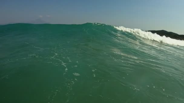 Filmación Enormes Olas Océano Vídeo Cámara Lenta — Vídeos de Stock