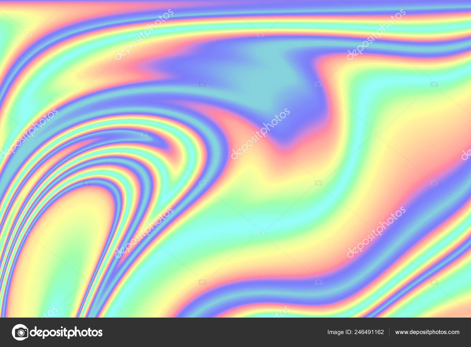 Abstract Holographic Texture Neon Vivid Color Palette Synthwave