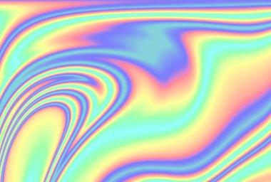 Neon canlı renk paletindeki soyut holografik doku. Synthwave, vaporwave 80s 90s estetik.