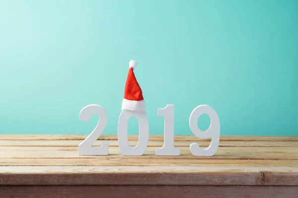 2019 New Year Background Wooden Table — Stock Photo, Image