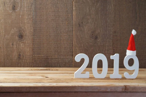 2019 New Year Background Wooden Table — Stock Photo, Image