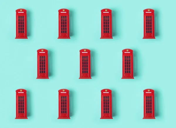Londyn czerwony telefon stoisko tło wzór. — Zdjęcie stockowe